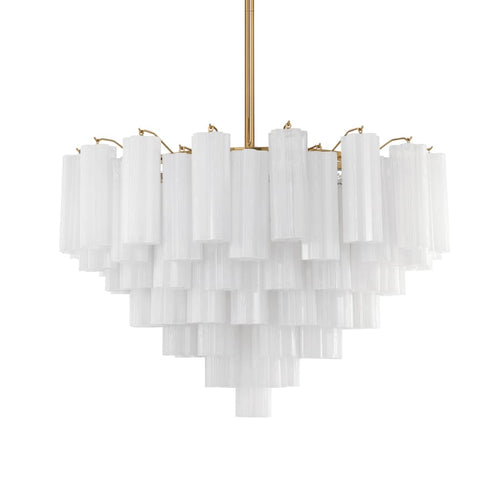 Addis 16 - Light 32" Waterfall Chandelier Aged Brass - Cyran Lamps