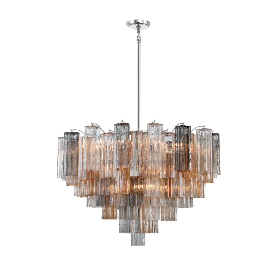 Addis 16 Light 32" Waterfall Chandelier Autumn Glass - Cyran Lamps