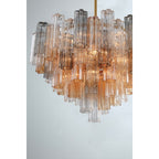 Addis 16 Light 32" Waterfall Chandelier Autumn Glass - Cyran Lamps