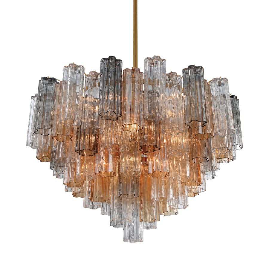 Addis 16 Light 32" Waterfall Chandelier Autumn Glass - Cyran Lamps