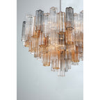 Addis 16 Light 32" Waterfall Chandelier Autumn Glass - Cyran Lamps