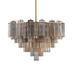 Addis 16 Light 32" Waterfall Chandelier Autumn Glass - Cyran Lamps