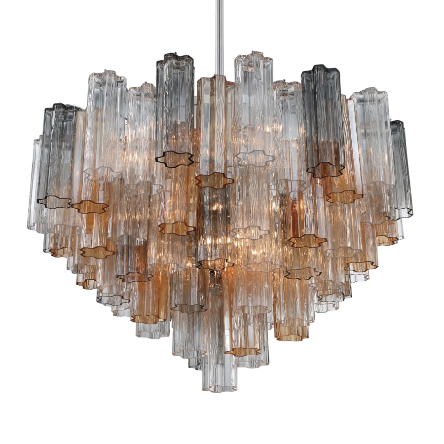 Addis 16 Light 32" Waterfall Chandelier Autumn Glass - Cyran Lamps