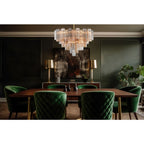 Addis 16 Light 32" Waterfall Chandelier Autumn Glass - Cyran Lamps