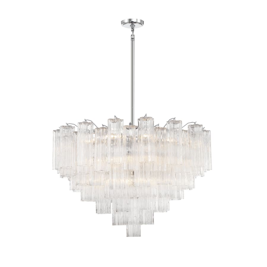 Addis 16 Light Waterfall Chandelier 32in Clear Glass - Cyran Lamps