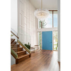 Addis 16 Light Waterfall Chandelier 32in Clear Glass - Cyran Lamps