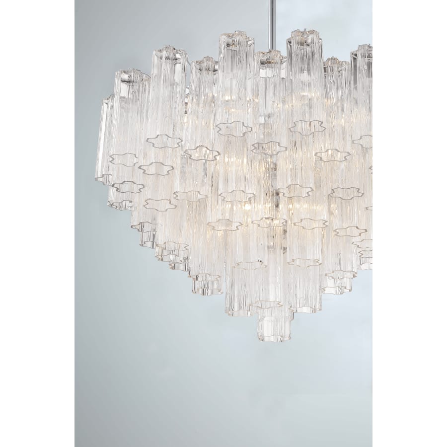Addis 16 Light Waterfall Chandelier 32in Clear Glass - Cyran Lamps