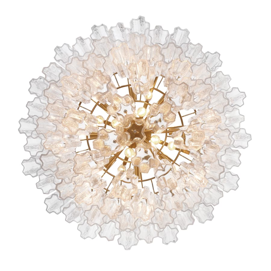 Addis 16 Light Waterfall Chandelier 32in Clear Glass - Cyran Lamps