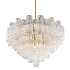 Addis 16 Light Waterfall Chandelier 32in Clear Glass - Cyran Lamps