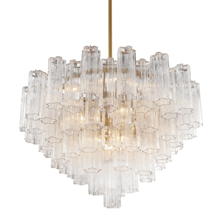 Addis 16 Light Waterfall Chandelier 32in Clear Glass - Cyran Lamps