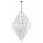 Addis 20 Light 31in Waterfall Chandelier Aged Brass - Cyran Lamps