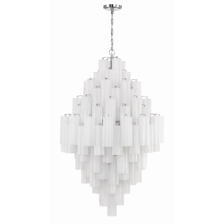 Addis 20 Light 31in Waterfall Chandelier Aged Brass - Cyran Lamps
