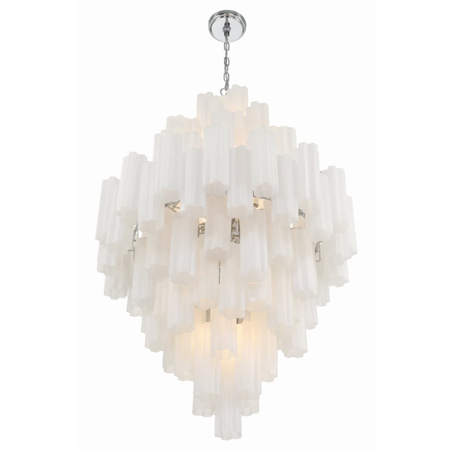 Addis 20 Light 31in Waterfall Chandelier Aged Brass - Cyran Lamps