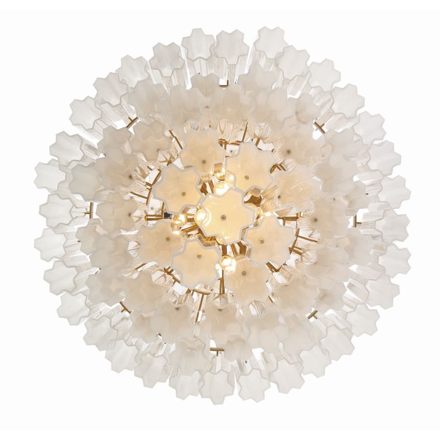 Addis 20 Light 31in Waterfall Chandelier Aged Brass - Cyran Lamps