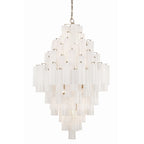Addis 20 Light 31in Waterfall Chandelier Aged Brass - Cyran Lamps