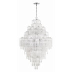 Addis 20 Light Crystal Waterfall Chandelier Aged Brass - Cyran Lamps