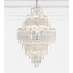 Addis 20 Light Crystal Waterfall Chandelier Aged Brass - Cyran Lamps