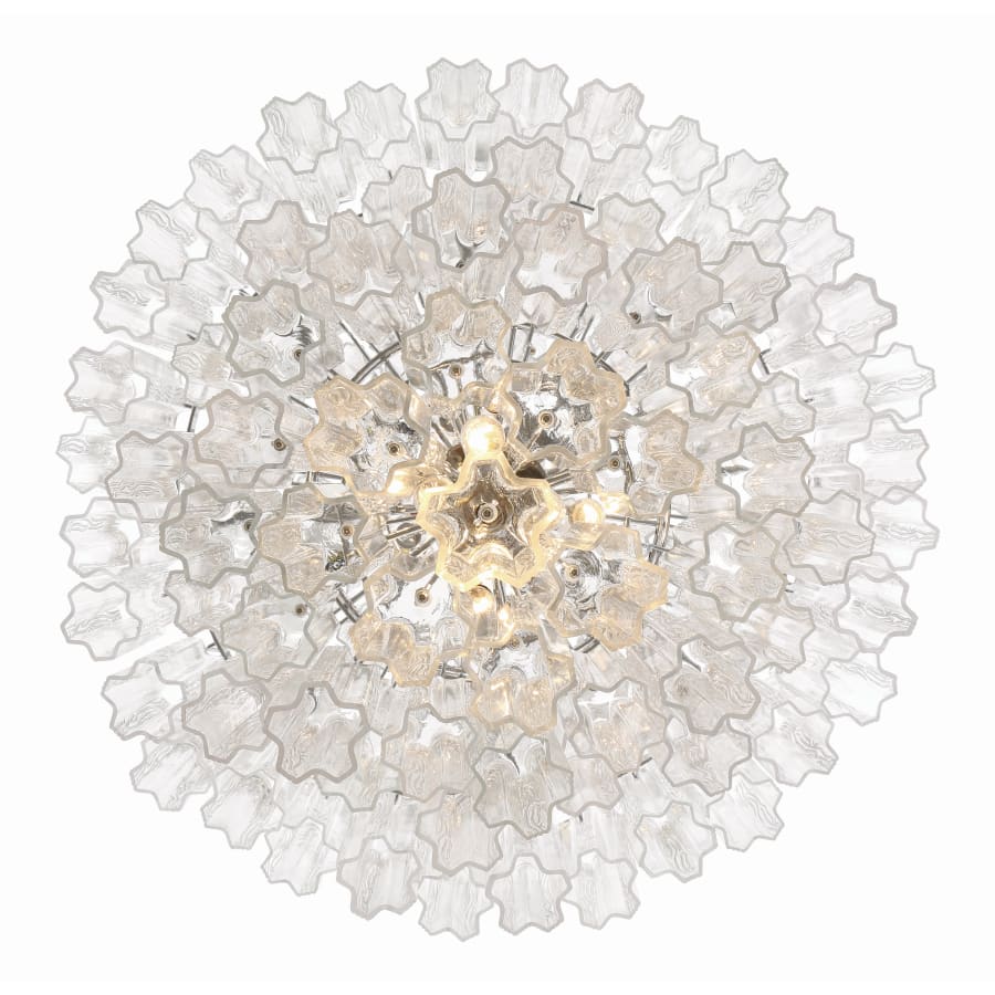Addis 20 Light Crystal Waterfall Chandelier Aged Brass - Cyran Lamps