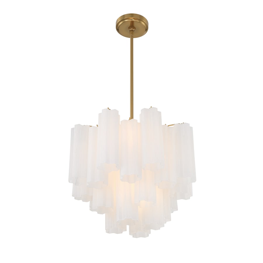 Addis 4 Light 18 in. Waterfall Chandelier White Glass - Cyran Lamps