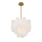 Addis 4 Light 18 in. Waterfall Chandelier White Glass - Cyran Lamps