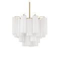 Addis 4 Light 18 in. Waterfall Chandelier White Glass - Cyran Lamps