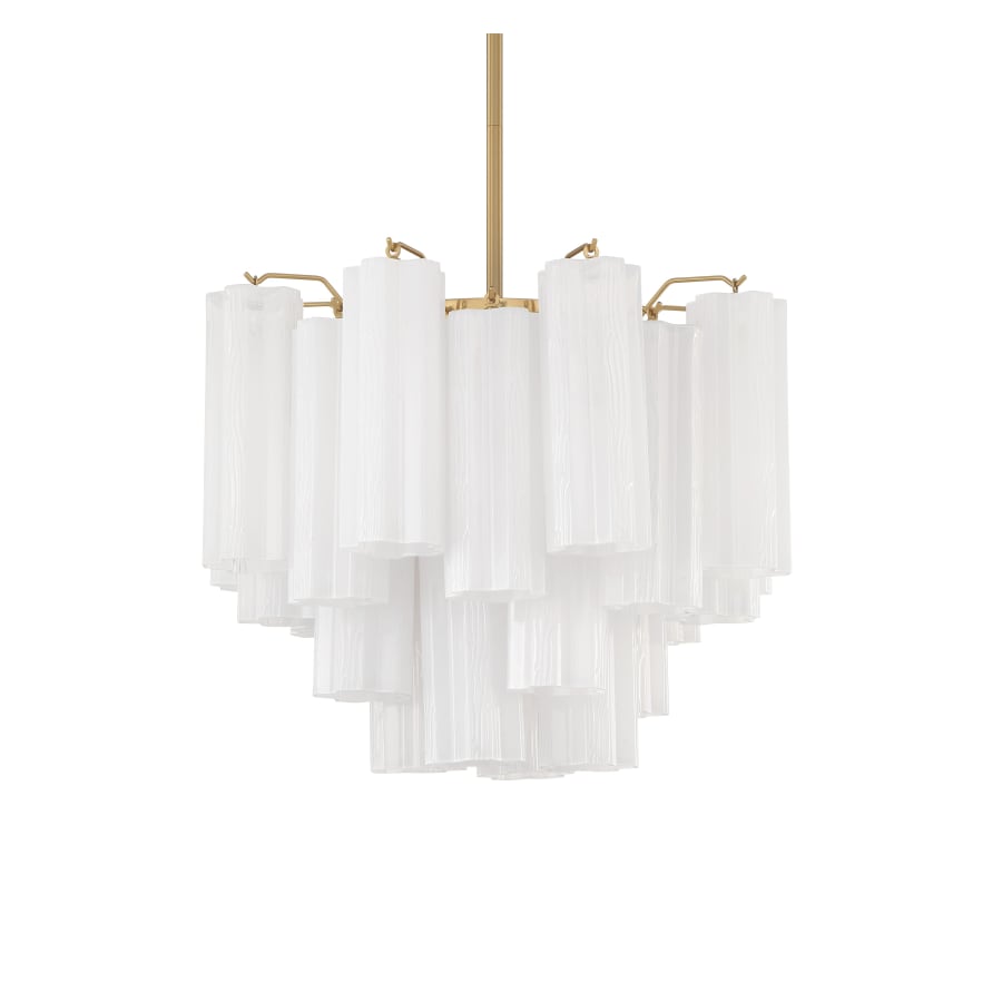 Addis 4 Light 18 in. Waterfall Chandelier White Glass - Cyran Lamps