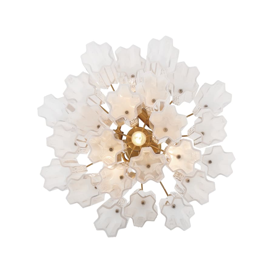 Addis 4 Light 18 in. Waterfall Chandelier White Glass - Cyran Lamps