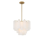 Addis 4 Light 18 in. Waterfall Chandelier White Glass - Cyran Lamps