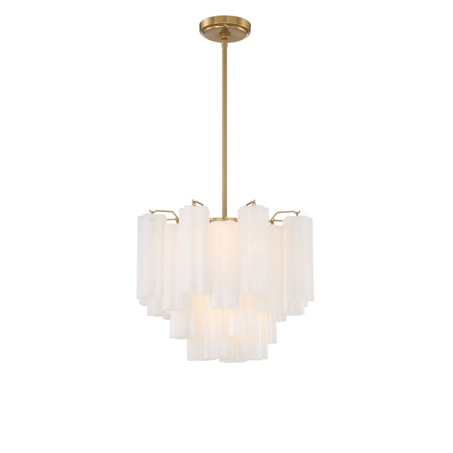 Addis 4 Light 18 in. Waterfall Chandelier White Glass - Cyran Lamps