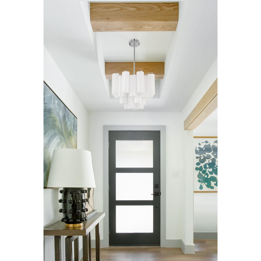 Addis 4 Light 18 in. Waterfall Chandelier White Glass - Cyran Lamps