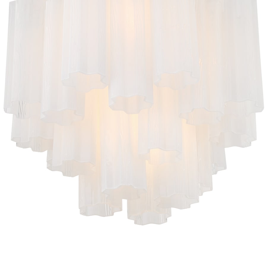 Addis 4 Light 18 in. Waterfall Chandelier White Glass - Cyran Lamps