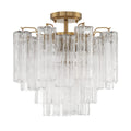 Addis 4 - Light 18" Semi - Flush Waterfall Ceiling Fixture Clear Glass - Cyran Lamps