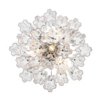Addis 4 - Light 18" Semi - Flush Waterfall Ceiling Fixture Clear Glass - Cyran Lamps