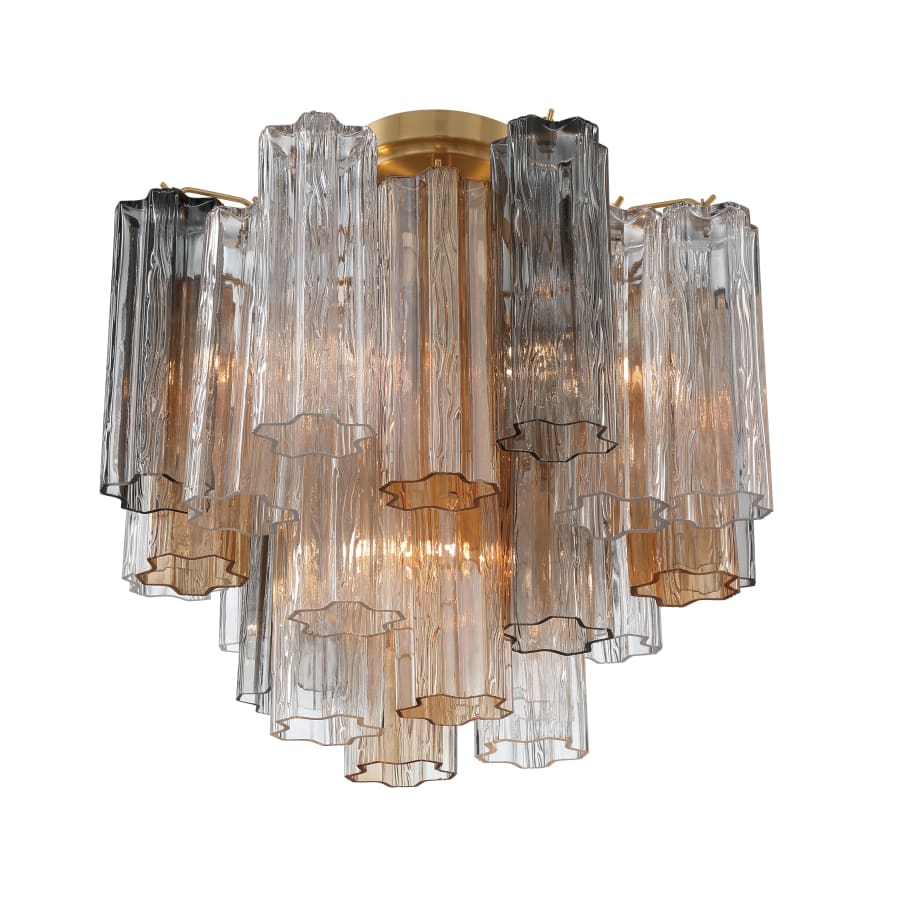 Addis 4 Light 18" Semi - Flush Waterfall Ceiling Fixture - Cyran Lamps