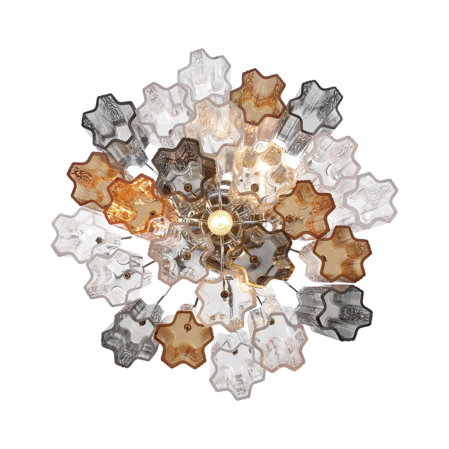 Addis 4 Light 18" Semi - Flush Waterfall Ceiling Fixture - Cyran Lamps