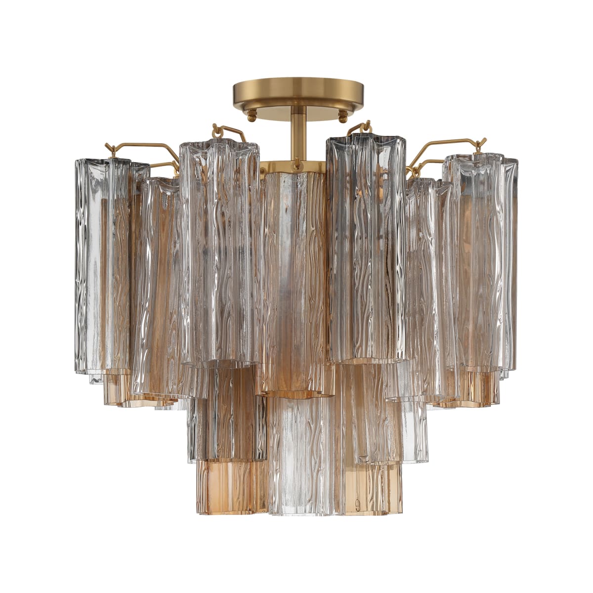 Addis 4 Light 18" Semi - Flush Waterfall Ceiling Fixture - Cyran Lamps