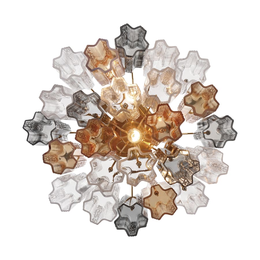 Addis 4 Light 18" Semi - Flush Waterfall Ceiling Fixture - Cyran Lamps