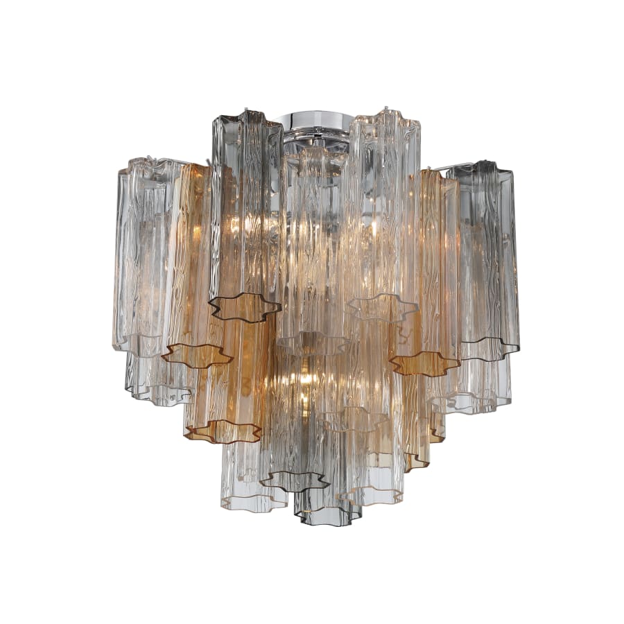 Addis 4 Light 18" Semi - Flush Waterfall Ceiling Fixture - Cyran Lamps