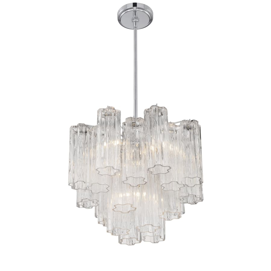 Addis 4 - Light 18in Waterfall Chandelier Clear Glass Aged Brass - Cyran Lamps