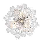 Addis 4 - Light 18in Waterfall Chandelier Clear Glass Aged Brass - Cyran Lamps