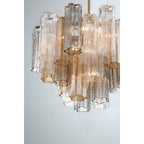 Addis 6 Light 20in Waterfall Chandelier Autumn Glass - Cyran Lamps