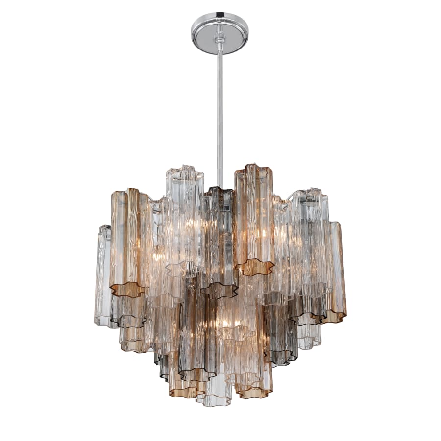 Addis 6 Light 20in Waterfall Chandelier Autumn Glass - Cyran Lamps