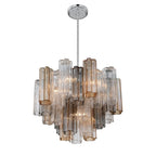 Addis 6 Light 20in Waterfall Chandelier Autumn Glass - Cyran Lamps