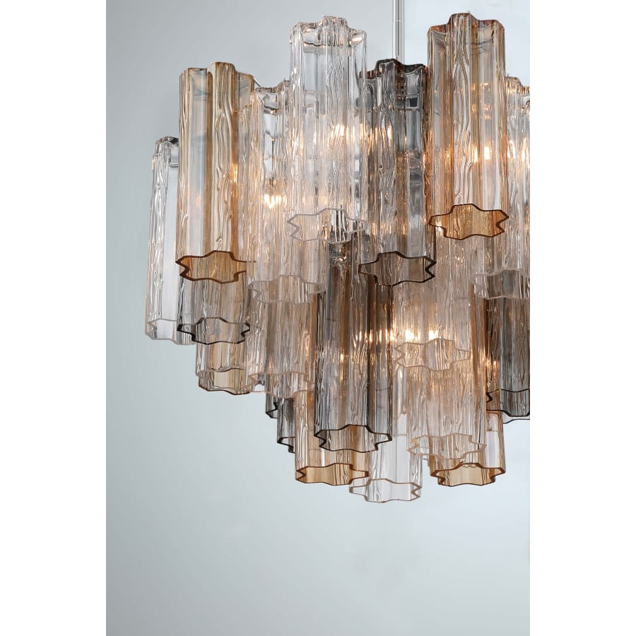 Addis 6 Light 20in Waterfall Chandelier Autumn Glass - Cyran Lamps