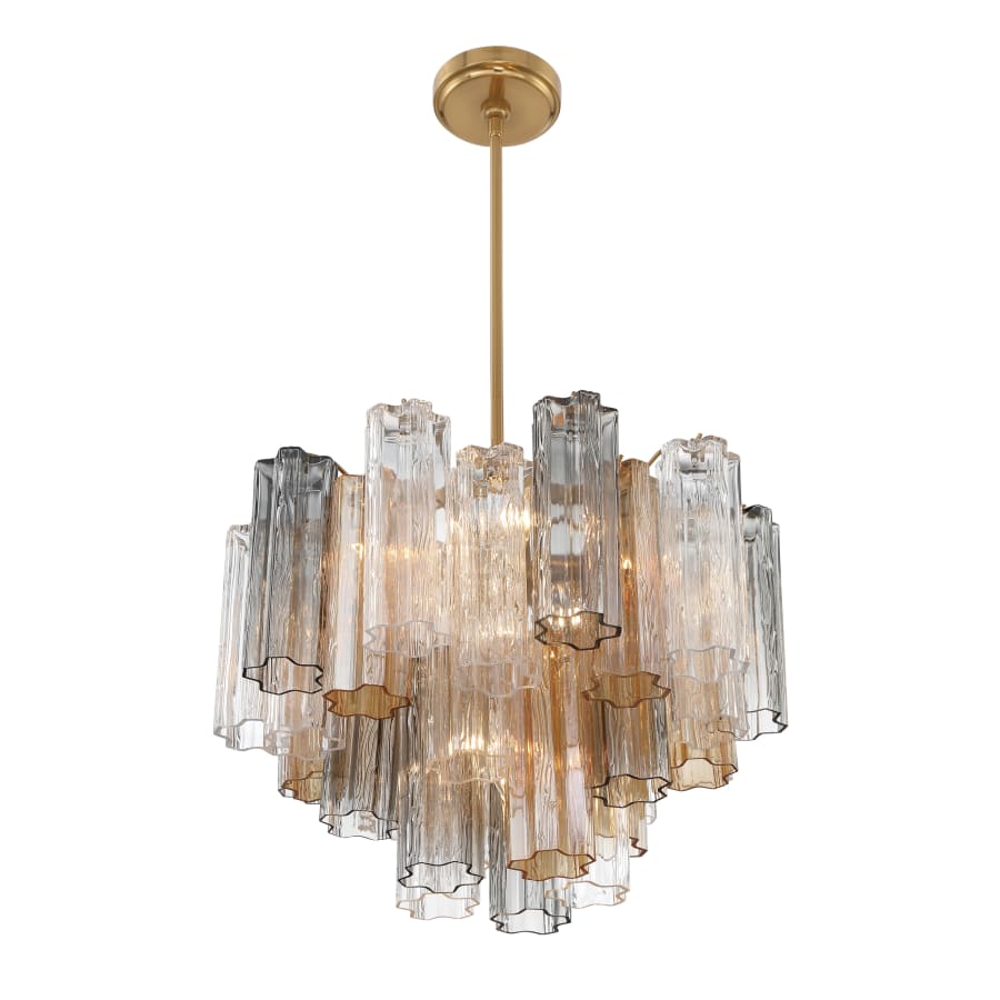 Addis 6 Light 20in Waterfall Chandelier Autumn Glass - Cyran Lamps