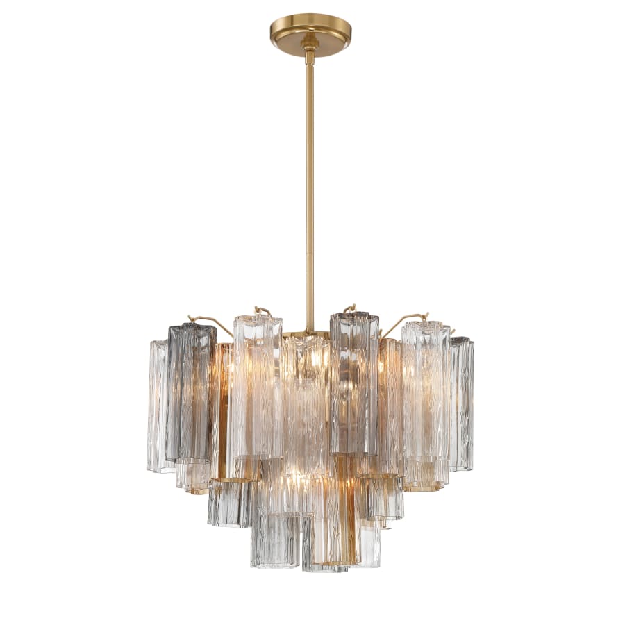 Addis 6 Light 20in Waterfall Chandelier Autumn Glass - Cyran Lamps