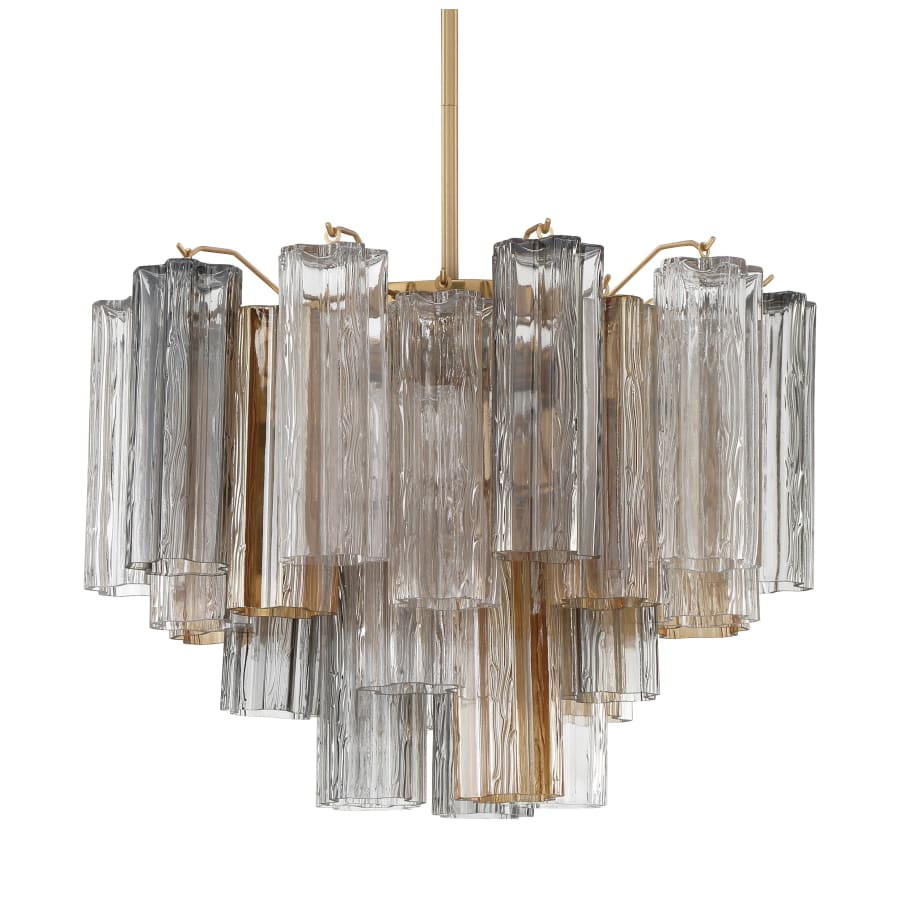Addis 6 Light 20in Waterfall Chandelier Autumn Glass - Cyran Lamps