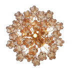 Addis 6 Light Waterfall Chandelier Aged Brass 20in Amber - Cyran Lamps