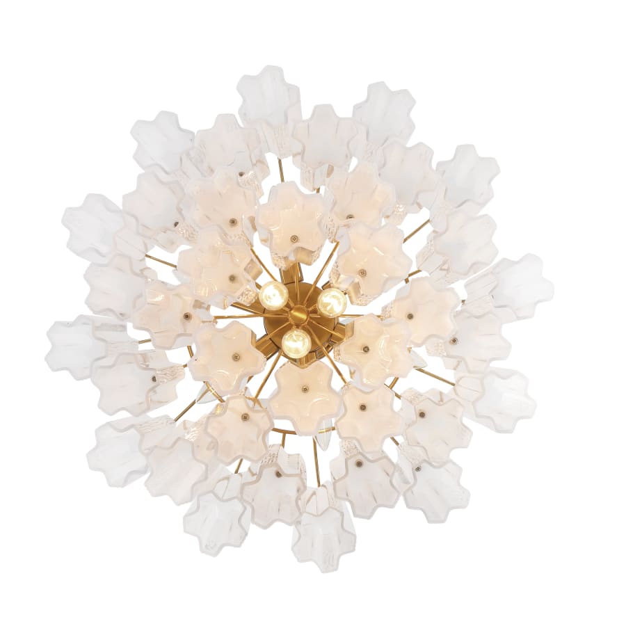 Addis 9 - Light 22 - Inch Waterfall Chandelier Aged Brass - Cyran Lamps