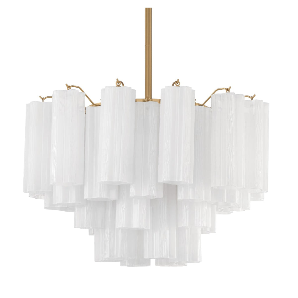 Addis 9 - Light 22 - Inch Waterfall Chandelier Aged Brass - Cyran Lamps
